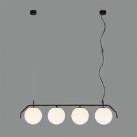 lampara colgante maui negro 4 luces