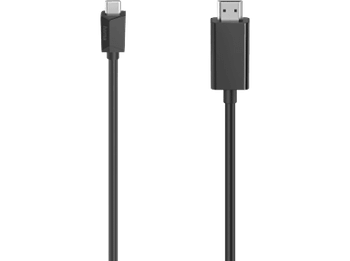 REACONDICIONADO Seminuevo Muy bueno Adaptador - Hama 00200718, De conector USB-C a HDMI, 1.5 m, Negro