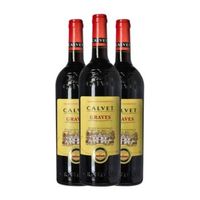 calvet vino tinto graves reserva 75 cl 125 vol pack de 3 unidades