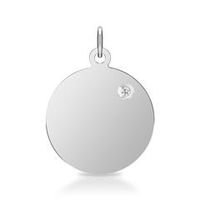 colgante grabable plata 925 diamante