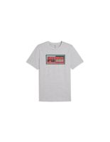 camiseta puma graphics box hombre light gris