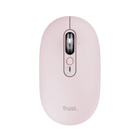 mouse trust wireless seron hypscroll slim 400-2400dpi 6 botones recargable fsc grs rosa
