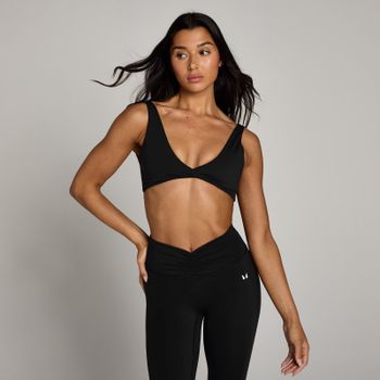 Sujetador deportivo trenzado en la parte delantera Tempo para mujer de MP - Negro - XXL