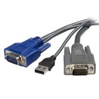 startechcom cable kvm usb vga 2 en 1 ultra delgado - 18m