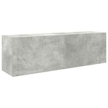 Mueble Pared Baño | Armario De Baño Madera Ingeniería Gris Hormigón 100x25x30cm