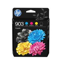 paquete de 4 cartuchos de tinta original hp 903 negrocianmagentaamarillo
