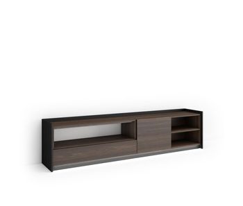 Mueble tv, televisión, muebles de salón, almacenaje, 207x37x50cm, para tv hasta 80