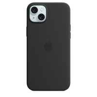 iphone 15 plus silicone case with magsafe - black