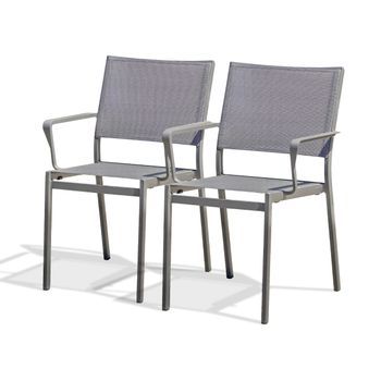Lote 2 Sillones De Jardín De Aluminio Y Lona Plastificada