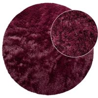 alfombra de pelo largo silvana violeta 160 cm redondo