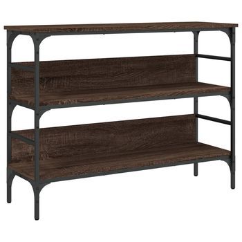 Mesa Consola Madera De Ingeniería Marrón Roble 100x32x75 Cm Vidaxl