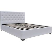cama doble con cofre tino 140  190 cm - blanco