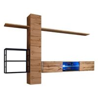 conjunto de muebles de salon estilo industrial switch m5 color roble