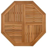 tablero de mesa octogonal de madera maciza de teca 90x90x25 cm vidaxl