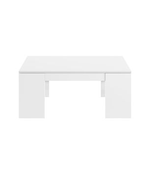 Mesa de centro con tablero elevable - L100 cm - Blanco