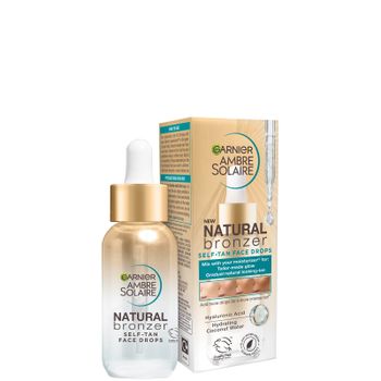 Gotas faciales autobronceadoras Ambre Solaire Natural Bronzer de Garnier (30 ml)