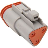 conector de cable electrico carcasa deutsch 3 pines macho gris