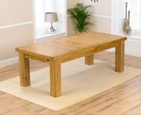 loire 230cm oak extending dining table
