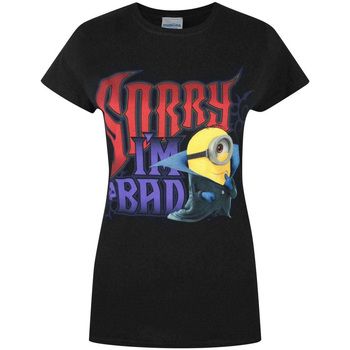 Minions Camiseta Sorry I'm Bad para mujer
