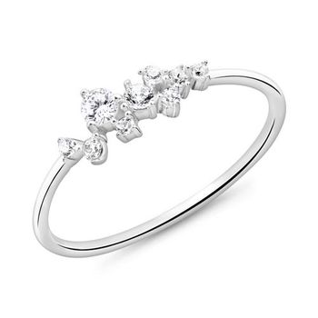 Anillo de mujer de plata 925 con circonita cúbica