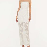 rotate birger christensen floral-jacquard mesh dress - dk 34uk 6