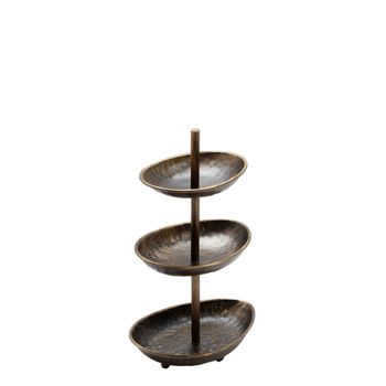 Frutero de varios niveles de latón marrón h30