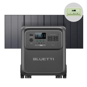 BLUETTI Elite 400 Estación Portátil Con Panel Solar 200w, 3840wh, 2600w Ca (3900w Pico), Ruedas, Hogar, Cortes, Rv Y Camping