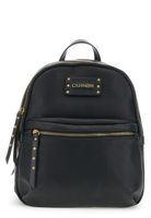 mochila efecto piel vintage con bolsillo frontal con cremallera black taglia unica