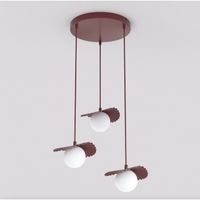 lampara de techo valbona granate 3 luces