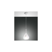 lampara colgante led lila de metal y cristal borosilicato transparente 3481-40-241 fabas luce