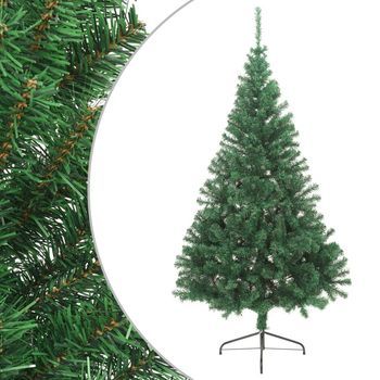 Medio Árbol De Navidad | Decoraciones De Navidad Artificial Con Soporte Pvc Verde 240 Cm Cfw358257