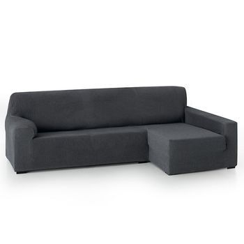 Funda De Sofá Chaise Longue Elástica Strada Brazo Derecho Largo, Gris. Funda Para Sofá Chaise Longue Elástica