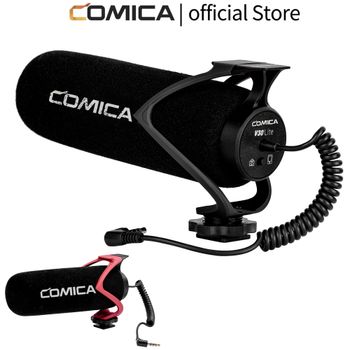 Micrófono de Escopeta COMICA CVM-V30 LITE, Micrófono de Condensador Supercardioide Profesional para Video, Grabación y Vlogging con Soporte Antivibraciones