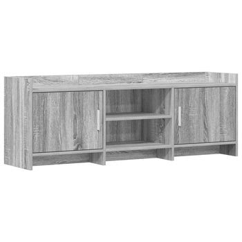 Mueble De Tv 130 X 33 X 47 Cm Sonoma Gris Madera De Ingeniería Vidaxl