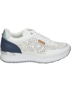 Zapatos Para Mujer Chk10 Serena 24 Blanco Y Azul Marino 37