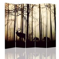 biombo stag silhouette - separador de ambientes cm 180x180 5 paneles