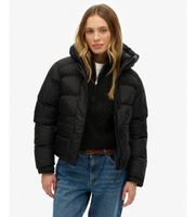 superdry para mujer w5011976a chaqueta puffer negro m casual sostenible nylon reciclado