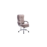 silla de oficina giratoria regulable en tela gris topo