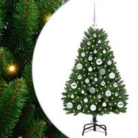 arbol de navidad artificial verde 120 cm pvc y metal vidaxl