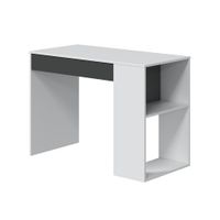 mesa de escritorio melamina blanco artik - gris grafito