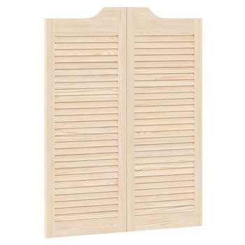 Puertas Batientes Natural 100 X 40 Cm Madera De Pino Maciza Vidaxl