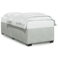 estructura de cama sin colchon terciopelo gris claro 80x200 cm vidaxl