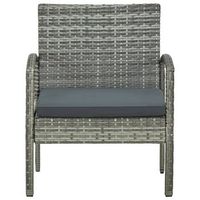 silla de jardin  silla de exterior  sillon con cojin ratan sintetico gris