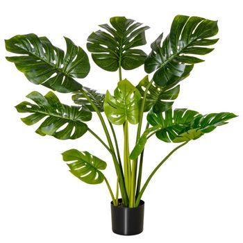 Planta Artificial Decorativa 110 Cm Con Maceta Para Interior/exterior