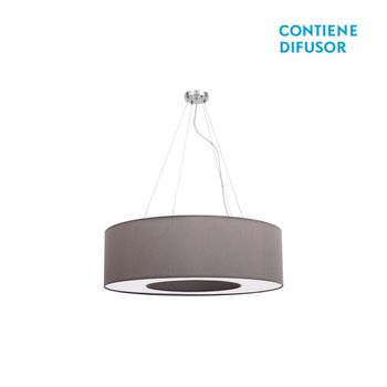 Colgante peq. haiti 4xe27 cromo/topo regx50x50 cm