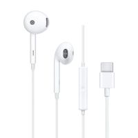 auriculares oppo mh135-3 con cable usb-c para llamadas y musica microfono integrado color blanco