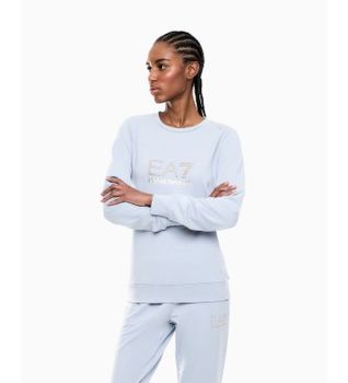 EA7 para mujer. 8NTM45_TJ9RZ Sudadera Evolution azul (S), Casual, Deportivo, Poliéster