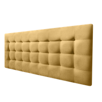 cabecero cama canada deluxe largo tapizado tejido antimanchas mostaza 120x125cm