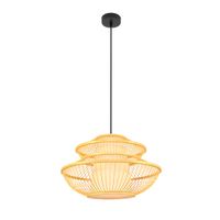 lampara de techo colgante bambu denzo negronatural 1xe27 50d