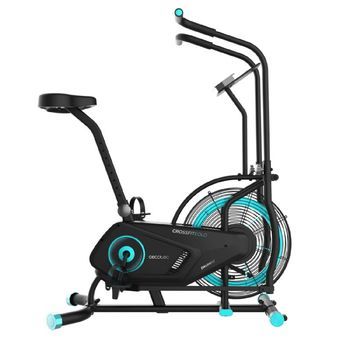 Bicicleta Estática Drumfit Crossfit 2000 Eolo. Resistencia Al Aire, Ventilador 42cm Diámetro, Sillín Ajustable Verticalmente, Pantalla Lcd, Pedaleo Bidireccional, Soporte Dispositivos